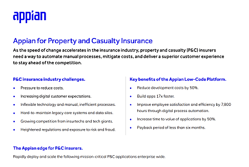 Appian for Property and Casualty Insurance
