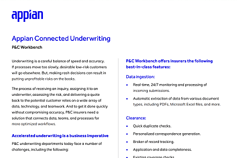 Appian Connected Underwriting