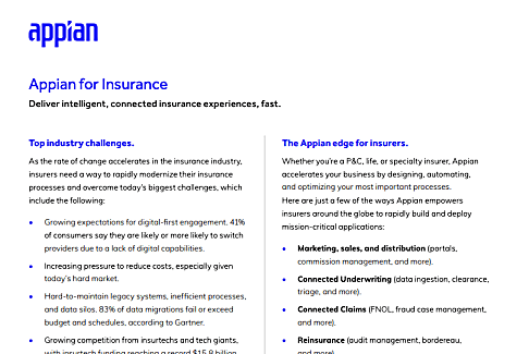 Appian for Insurance - Overview