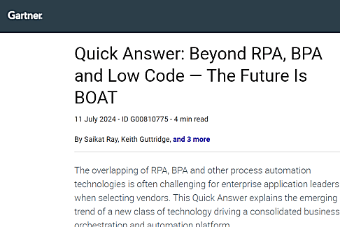 Gartner® Quick Answer: Beyond RPA, BPA 