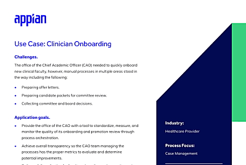 Use Case: Clinician Onboarding