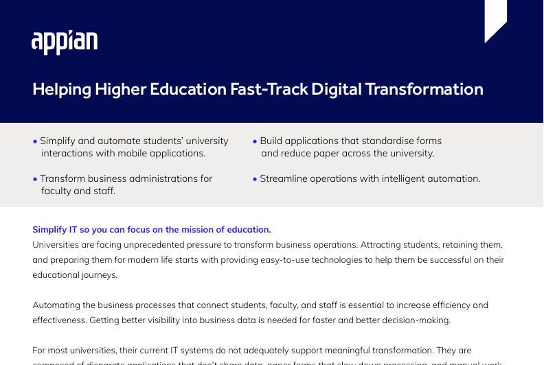 Helping Higher Education Fast-Track Digital Transformation